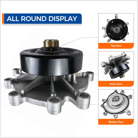 Engine Water Pump With Gasket Plug And Play Direct Fit For 2011 2013 Ram 1500, 2000 2010 Dodge Dakota, all-round view display