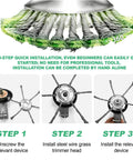 6 Inch Steel Wire Weeding Knife Trimming Head Replacement For Cordless Weed Wacker And Electric Weeding Machine Installation Steps