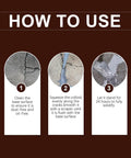 Instructions for applying DIY Ready Concrete Crack Repair Sealant Kit For Driveways Patios And Walkways High Elasticity Waterproof Caulk.