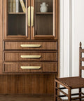 Brushed Gold Cabinet Pulls 9.75 Inch Polygon Drawer Handles 2 Pack With Screws on wooden cabinet doors and drawers