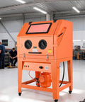 Heavy Duty Sandblasting Cabinet Kit With Pressurized Tank For Beefed Up Pro Grade Rust Removal And Surface Finishing
