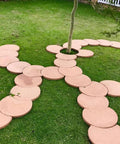 Installed Crescent Moon Patio Molds Set For DIY Walkways, 3 Pcs Concrete Stepping Stone Molds for Garden Paths, Lawn Paving.