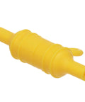 Boss Level Waterproof In Line Fuse Holder For Marine Rigs 20 Amp AGC Compatible bright yellow case side view for corrosion protection.