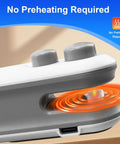 Close-up of 2 In 1 Mini Bag Sealer With Cutter Rechargeable Portable Heat Sealer showing heat function, no preheating required