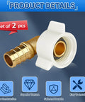 Half Inch PEX Swivel Elbow Faucet Connector With Lead Free Brass Fittings And 90 Degree NPT NPSM Adapter Includes Stainless Steel PEX Clamps For RV Camper Water Lines And Home Plumbing Easy Install, set of 2