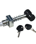 Keyless Press On Locking Silent Hitch Pin For Two And A Half Inch Hitches Anti Rattle Pin Prevents Noise And Slop Five Eighths Inch Diameter Fits Two And A Half Inch Receivers Class IV Tow Rating Up To Twelve Thousand Lbs Rugged Works With Reducing