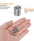 10 Pack Slick Ball Point Spring Plungers 304 Stainless Steel Ball Catch Latches For Cabinet Hardware And Garage Builds No Sweat Setup Heavy Duty Grip Top Shelf Quality Parts displayed in hand.