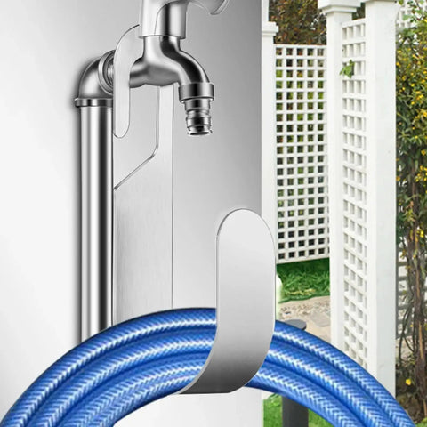 Heavy Duty Metal Garden Hose Holder Hanging Hose Rack And Stand For Outdoor Yard And Garage Durable Water Hose Storage Organizer Easy Mount Hose Hanger For Backyard Keeps Hoses Tidy And Ready To Use