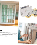 Two Pack Sliding Door Rollers For Cabinet And Pocket Doors Sleek Track Pulley Hardware Easy Install Replacement Wheels Quiet Durable