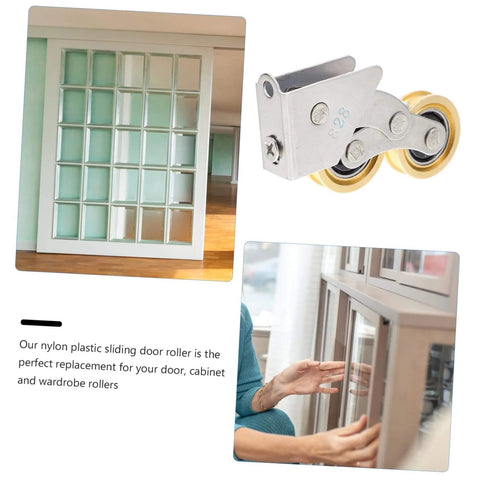 Two Pack Sliding Door Rollers For Cabinet And Pocket Doors Sleek Track Pulley Hardware Easy Install Replacement Wheels Quiet Durable
