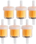 Set Of 6 One Quarter Inch Gas Inline Fuel Filters With Magnets, Universal Fit For Briggs And Stratton, Kohler, Kawasaki, John Deere