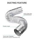 Beefy Flexible 4 Inch Dryer Vent Hose 10 Feet Aluminum Ducting For HVAC Ventilation Exhaust Non Insulated Foil Air Duct