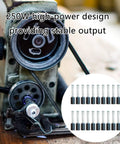 Close-up of sewing machine with focus on 10 Pack Carbon Motor Brushes For Home Sewing Machines 5x5x12mm Replacement Set 250W