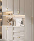 Top Shelf Brushed Gold Cabinet Pulls With 160 Millimeter Spacing Featuring Rock Solid Zinc Alloy Build And A Knockout Slick Finish Ideal For Kitchen Drawers Bathroom Cabinets Or Furniture Flip Ups Set Of Five on kitchen cabinets.