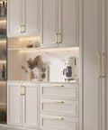 Kitchen cabinets with 10 Pack 7 Inch Brushed Gold Cabinet Pulls Zinc Alloy Handles for Kitchen Cabinets and Dressers