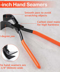 10 Inch Hand Seamer Workhorse For Sheet Metal Bending And Flattening With 90 Degree Jaws And Durable PVC Handle Pliers