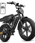 Beast 750W Electric Bike For Adults With Removable 48V 15Ah Battery, 2 To 3 Speed Modes, Great For City Commutes And Light Off Road Rides, Durable Urban Cruiser Built For Everyday Adventures R9 black fat-tire electric bike with phone display