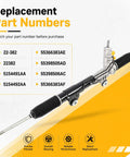 Fresh Hydraulic Power Steering Rack And Pinion Fits Ram 1500 Trucks From Years 2006 Through 2012 with replacement part numbers.