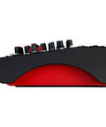 Side profile of ZEDi-8 Compact Hybrid Audio Mixer And USB Interface For Home Studio And Live Gigs with visible knobs and red design