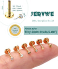 20G Flat Back Threadless Earrings For Women And Men Hypoallergenic 316L Surgical Stainless Steel Nose Lip Tragus Cartilage Medusa Piercing Jewelry 2mm Studs With 14K Gold Filled Shine, gold flat back studs on finger