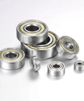 Pack of 25 623ZZ deep groove ball bearings, 3mm bore 10mm OD 4mm thickness, carbon steel double-shielded ABEC3 Z1 displayed