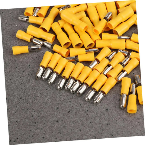 Insulated Wire Crimp Connector Kit With 50 Male And 50 Female Quick Disconnects For Electrical Wiring And Automotive Projects