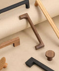 Built Tough Solid White Oak Wood Drawer Knobs For Kitchen Cabinets And Bedroom Dressers Featuring A Modern Single Hole Mount showcased among various wooden knobs.