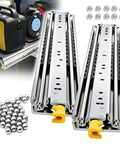 72 Inch Beefy Heavy Duty Drawer Slides 500 Lbs Side Mount Locking Full Extension Ball Bearing Glides for RV Trucks