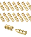 Premium Brass Table Leaf Dowel Pins And Extension Table Connectors, 15 pack, sturdy solid brass alignment sleeves.