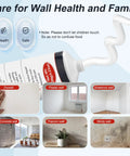 2 Pack Drywall Repair Kit With Quick Dry Spackle For Patching Holes And Cracks, includes plaster, wall examples, care instructions.