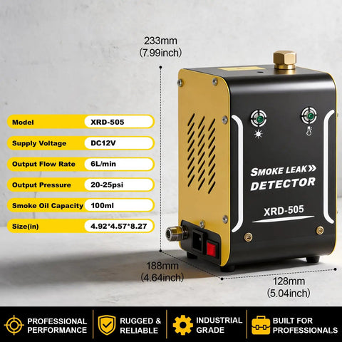 Street Cred Garage Tested Automotive Smoke Tester Machine Plug N Play Diagnostic Kit Includes Pre Made Fluid For Hunting Down Evap Intake Egr Air Leaks Fast with detailed specifications.