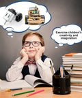 Child thinking about 40 Pack DC Motors 1.5 To 3 Volt 23000 RPM Mini Hobby Electric Motors for RC cars and STEM projects.
