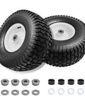 15x6.00-6 Riding Lawn Mower Tires And Wheels With 3/4 Inch Bushing And 3 Inch Centered Hub Rubber Pneumatic Tires