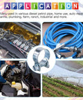 84 Piece Mini Fuel Injection Style Hose Clamp Set, 10 Clamp Sizes, Beefy Zinc Plated Steel, Fits Diesel And Gas Lines, Application Uses