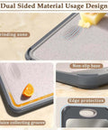 2 In 1 Stainless Steel And Wheat Straw Cutting Board For Kitchen Double Sided For Meat And Veggies Easy To Clean Large 16 By 11 Inches Durable Dual Material Board with non-slip base and juice groove.