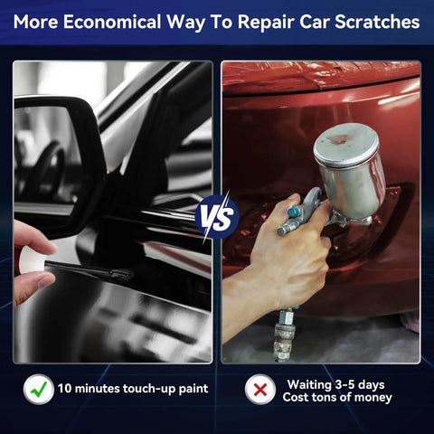 Auto Paint Touch Up Pen For Scratches And Chips, Fresh Gloss Black Finish, 30ML Quick Dry Automotive Scratch Repair shown in use