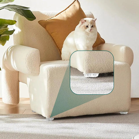 White armchair with Eight Pack Self Adhesive Caster Wheels For Kitchen Appliances, 360 Degree Swivel Universal Rollers shown in use under the chair.