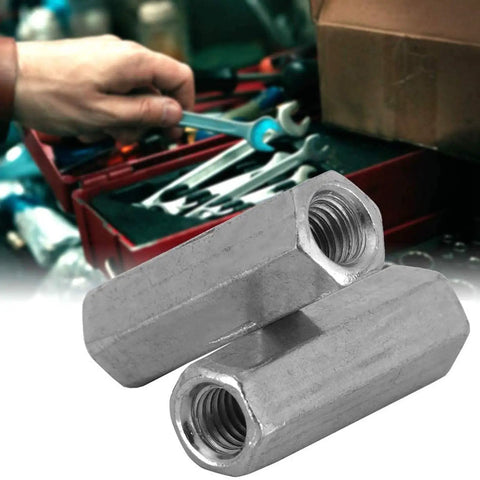 5 Pack M12 X 1.75 Thread Round Rod Coupling Nuts 36mm Long Zinc Plated Joint Nut Connector Kit For Industrial Fasteners 14mm Outer Diameter 5 Pieces For Indoor Outdoor Tough Use, zinc plated hex coupling nuts in workshop
