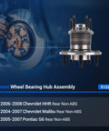 Rear Wheel Hub And Bearing Assembly 512287 Compatible With Chevrolet Malibu 2004 To 2007 HHR 2006 To 2008 Pontiac G6