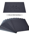 Assorted Grit Sandpaper Kit 120 To 5000 For Wood Furniture Metal Auto Polishing 9 By 11 Inches 36 Sheets Wet or Dry