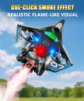 Remote Control RC Airplane With Spray Effect And LED Lights, Foam Fighter Jet With 360 Degree Flips in action with smoke trail