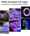 Images showing Pack Of Four 365Nm UV Blacklight Flashlights Led Ultraviolet Woods Lamp Detector For Dog Urine Pet Stains.
