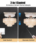 Premium Electric Chandelier Hoist 110V With Remote And Wall Switch For Effortless Lifting Up To 26 Feet Stroke And 220 Lbs Load Capacity control options for wall switch and remote.