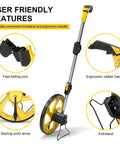 Foldable Measuring Wheel In Meters Up To 9,999m With Backbag One Button Reset Kickstand Starting Point Arrow And Pro Grade Metric Readings