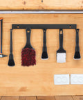 Two Pack Detailing Brush Hanger Wall Mount Organizer for Car Detailing with Five Hooks, Rustproof Metal Rack, 15.75 Inch Long