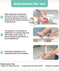 Instructions for Baby Furniture Edge Protector Crib Rail Teething Guard use, showing secure application steps and maintenance tips.