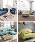 Living room furniture with Four Inch Solid Rubber Wood Replacement Furniture Legs Set For Sofa Couch Chair Ottoman Loveseat Coffee Table Cabinet Built Tough Sturdy Slant Design Set Of Four