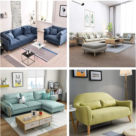 Living room furniture with Four Inch Solid Rubber Wood Replacement Furniture Legs Set For Sofa Couch Chair Ottoman Loveseat Coffee Table Cabinet Built Tough Sturdy Slant Design Set Of Four