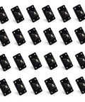 24 Pack Mini Self Adhesive Caster Wheels 1 Inch Stainless Steel Swivel Rollers Black For Appliances Furniture Kitchen Countertops