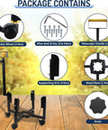 Rolling Stand With Telescopic Handle For Ranger 15.5 Inch Smokeless Fire Pits, showing components: wheels, bolts, handle.